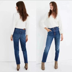 Madewell‎ The Perfect Vintage Crop Jean Barnsdale Wash Button Front Edition, 26